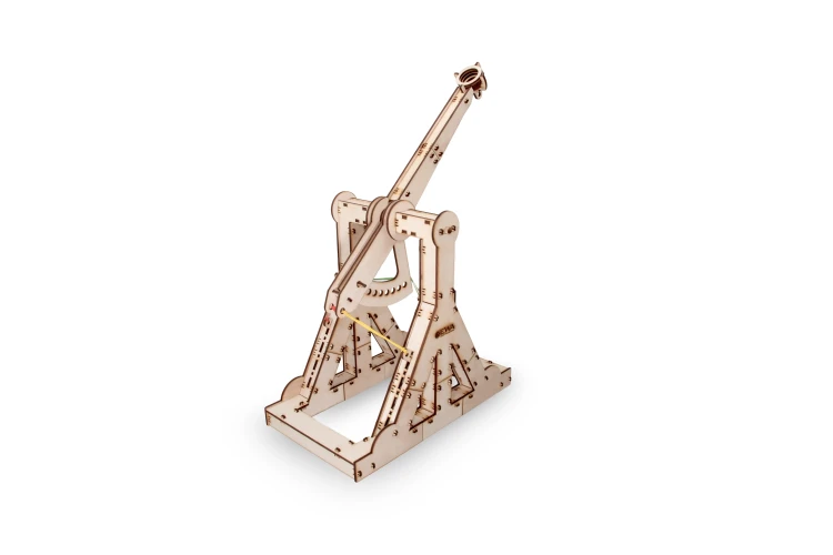 Model katapulty - drewniane mechaniczne puzzle 3D