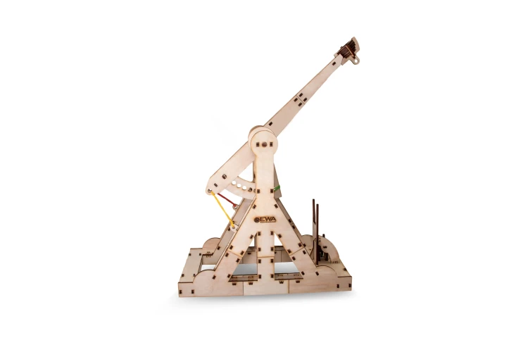 Model katapulty - drewniane mechaniczne puzzle 3D