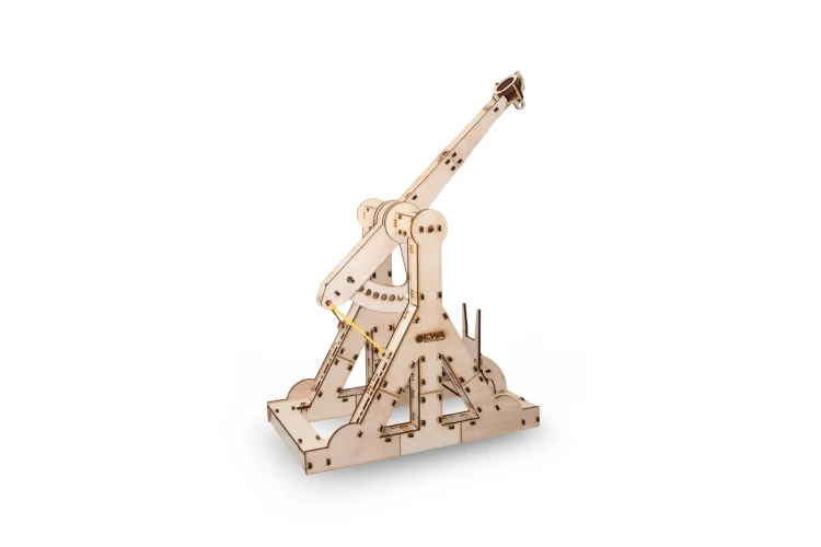 Model katapulty - drewniane mechaniczne puzzle 3D