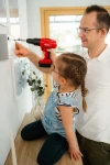 Duży zestaw narzędzi do majsterkowania Power Box z wkrętarką akumulatorową dla trzylatka
