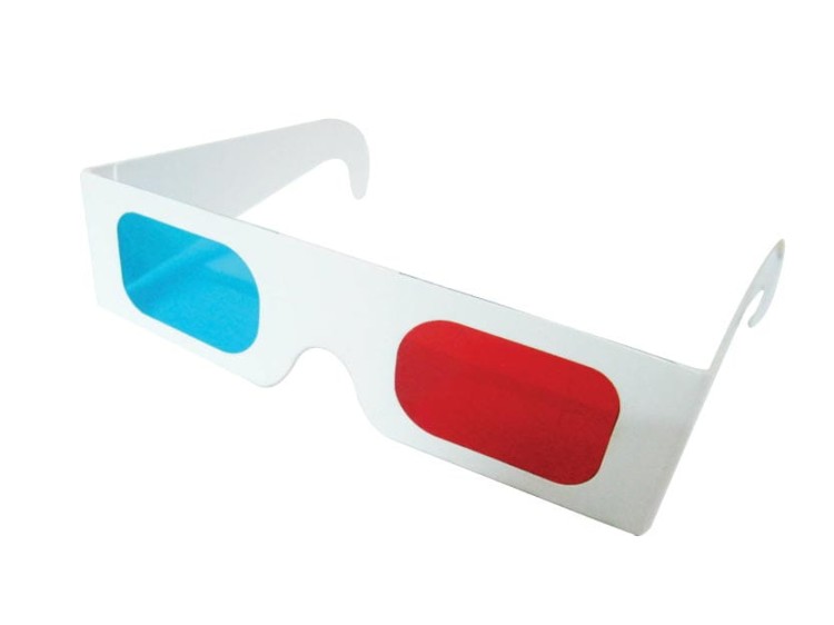Okulary 3D czerwono-niebieskie